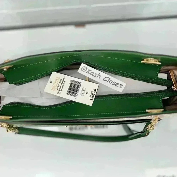 Michael Kors Shoulder Bag xchain Large Purse MK Signature Tote Fern Green - Picture 8 of 12